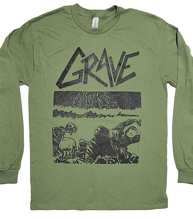 Grave " Sick Disgust Eternal " Military Green old artwork from the demo cover