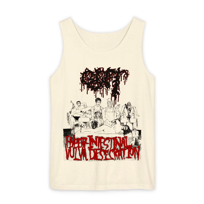 Gut "Hyper-Intestinal Vulva Desecration" Tank Top Ivory Sand