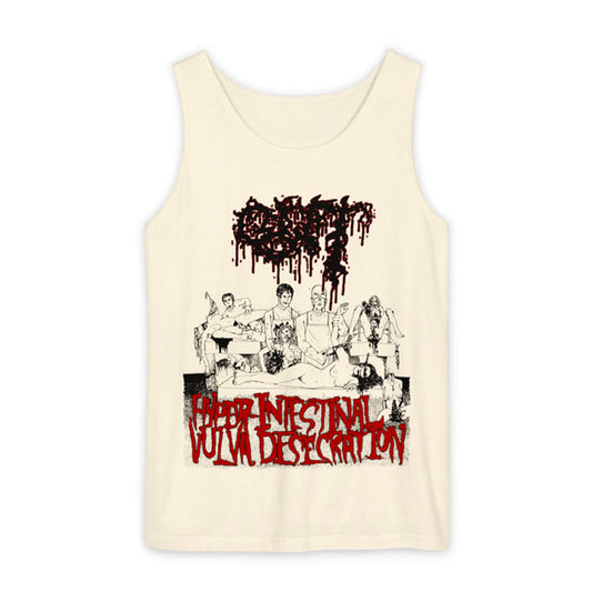 Gut "Hyper-Intestinal Vulva Desecration" Tank Top Ivory Sand
