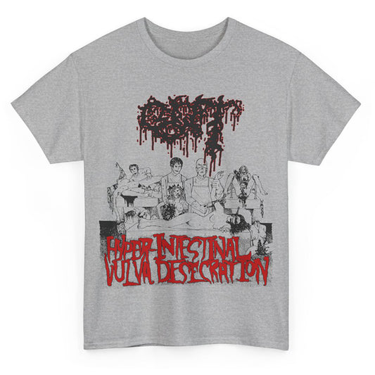 Gut  "Hyper Intestinal Vulva Desecration " T shirt Gray