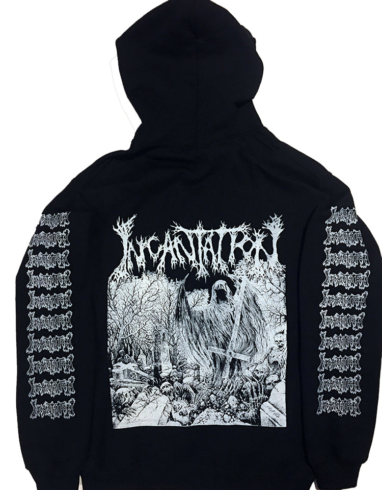 Incantation "Rotting "  Hoodie with Sleeve Prints