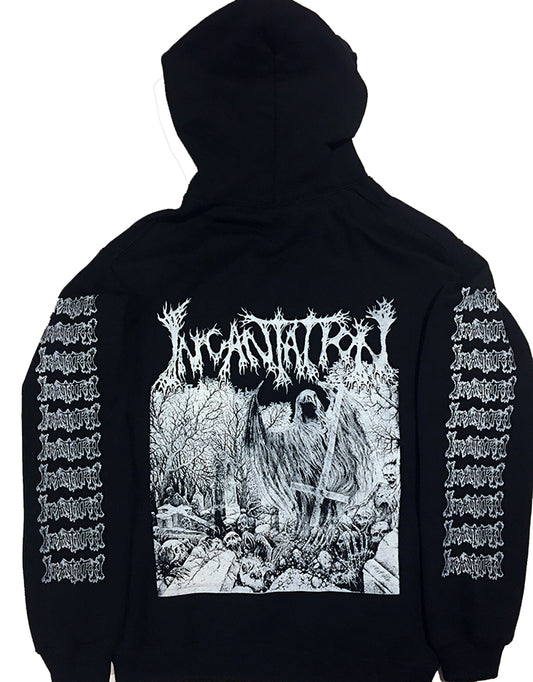Incantation "Rotting "  Hoodie with Sleeve Prints