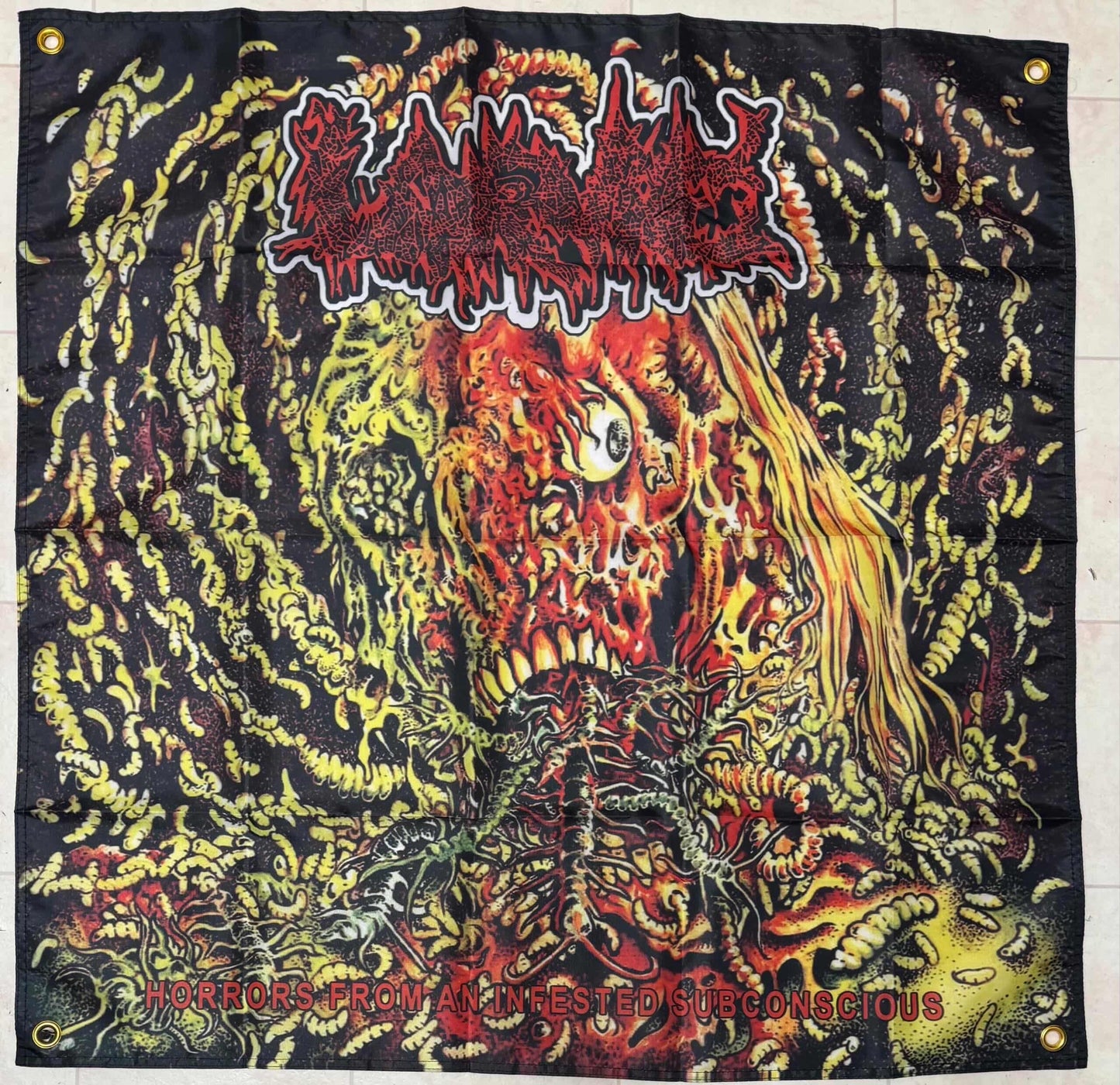 Larvae " Horrors From An Infested Subconscious"  Flag / Banner / Tapestry