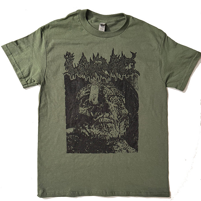 Larvae  "Lust for the Dead" T shirt on  Military Green
