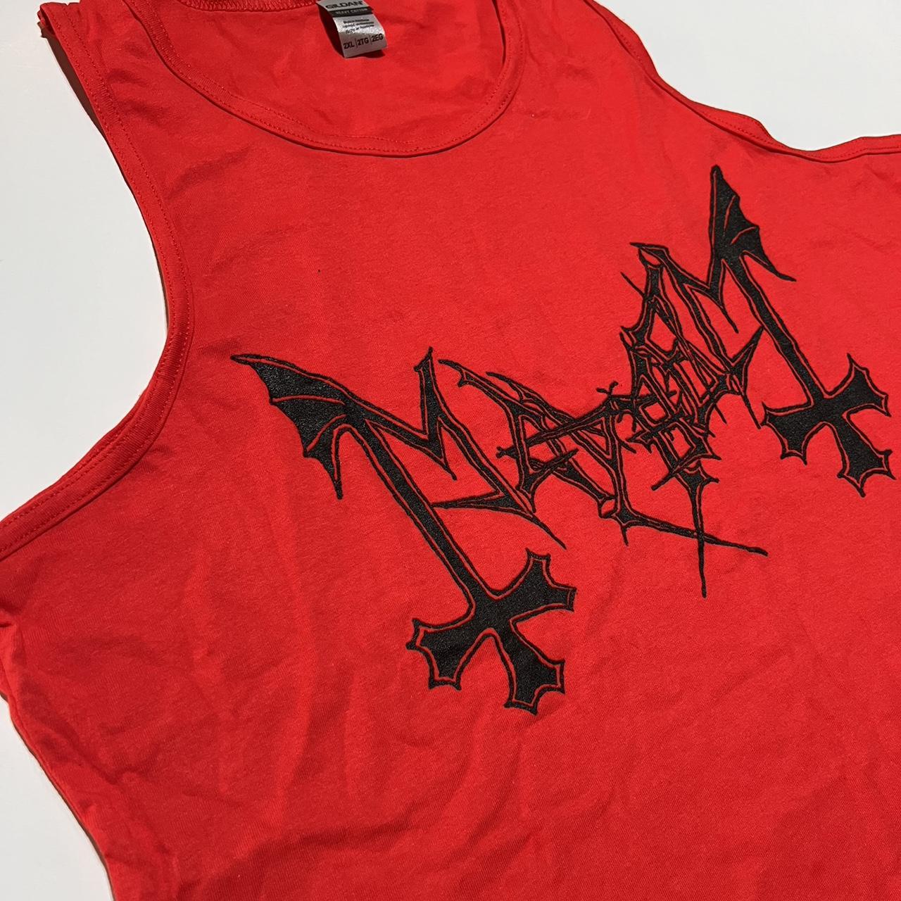 Mayhem " Logo " Men's Red tank top