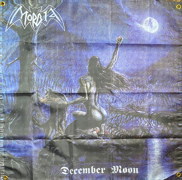 Morbid " December Moon "  Dead ( pre-Mayhem ) LP Flag / Tapestry / Banner