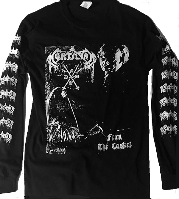 Mortician " From The Casket " Long Sleeve  T shirt with sleeve prints