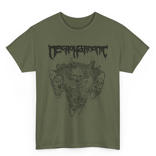 Necroharmonic "Grave Ghoul" T shirt Military Green