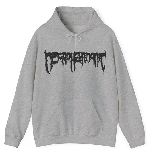Necroharmonic Logo Hoodie Hooded Sweatshirt Athletic Gray