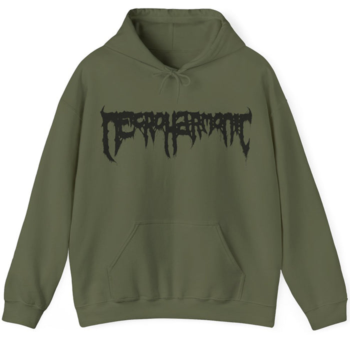 Necroharmonic Logo Hoodie Hooded Sweatshirt Military Green
