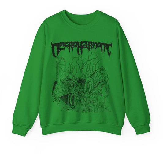Necroharmonic " Underground since 1990 " Sweatshirt Horror Green