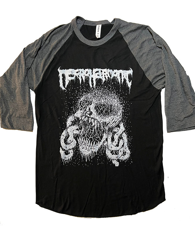 Necroharmonic -  - Black body / Gray  3/4 type sleeve T shit death metal shirt