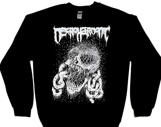 Necroharmonic -  Black Crew Neck Sweatshirt  with white print