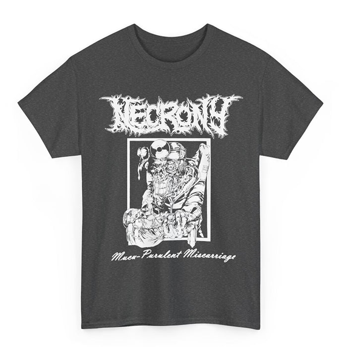 Necrony Mucu Purulenent Miscarriage T shirt Dark Heather Gray
