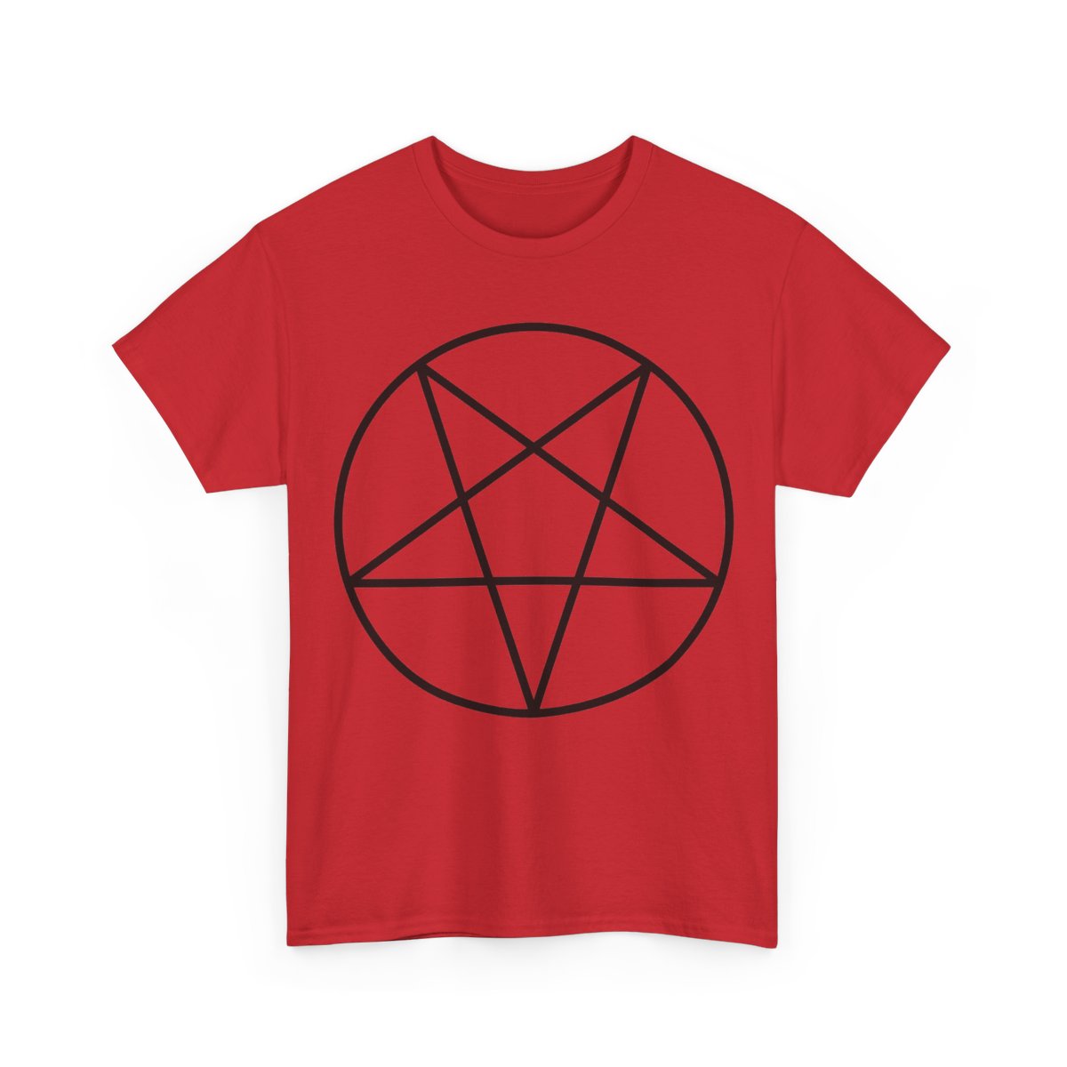Pentagram T shirt Red Black Print