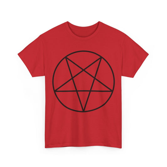 Pentagram T shirt Red Black Print