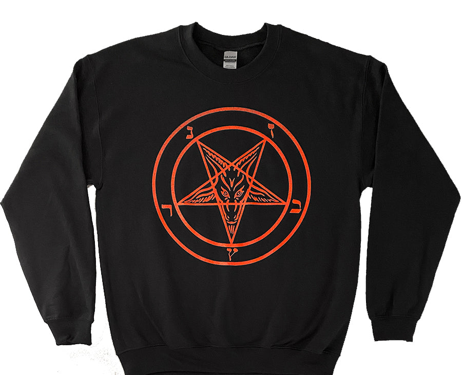 Pentagram Sweatshirt red print Satan
