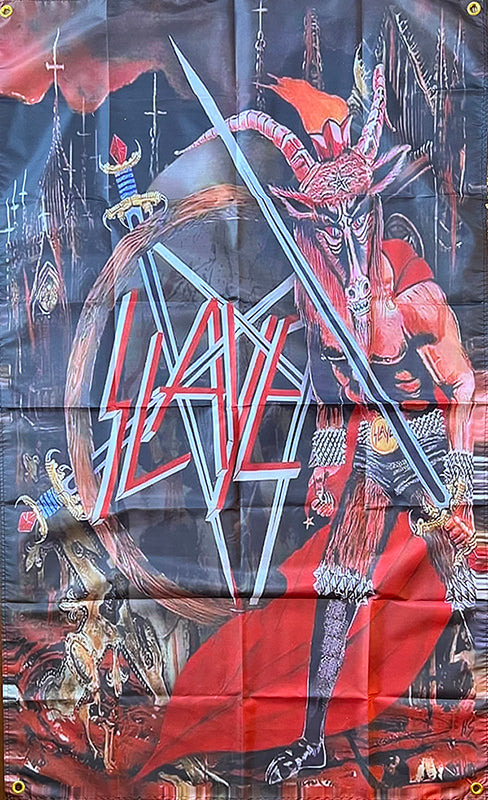 slayer show no reign LP flag thrash metal flag speed metal tapestry 1980s