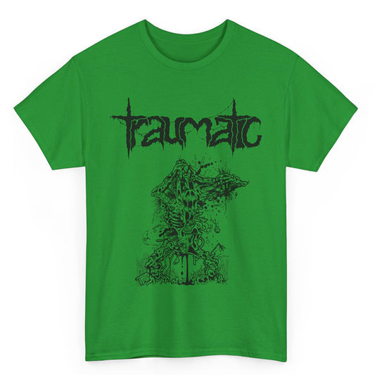 Traumatic " The Process Of Raping A Rancid Cadaver" T shirt Green