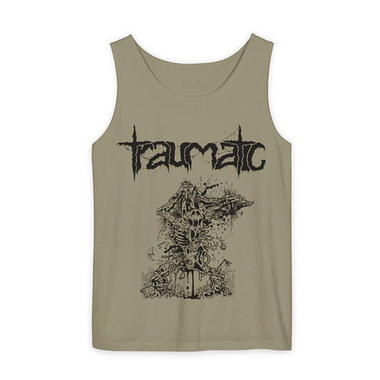 Traumatic "The Process Of Raping A Rancid Cadaver" Tank Top Sand
