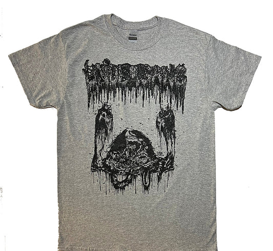 Undergang " Putrid Head "  T shirt Athletic Gray