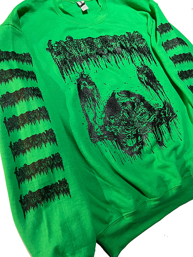 Undergang “ Putrid Head " Green death metal sweatshirt