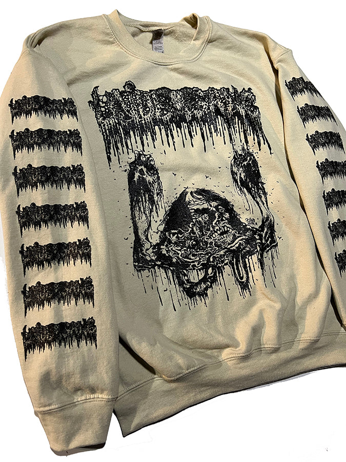 Undergang “ Putrid Head " Sand Fleece Pullover death 2024  Sweatshirt 
