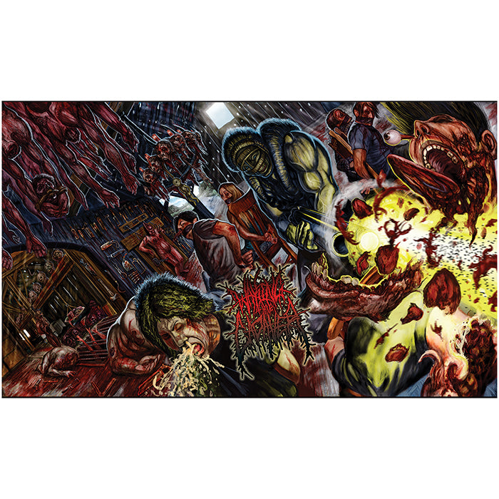 Waking The Cadaver " Necromangler"  Landscape Banner Tapestry Flag