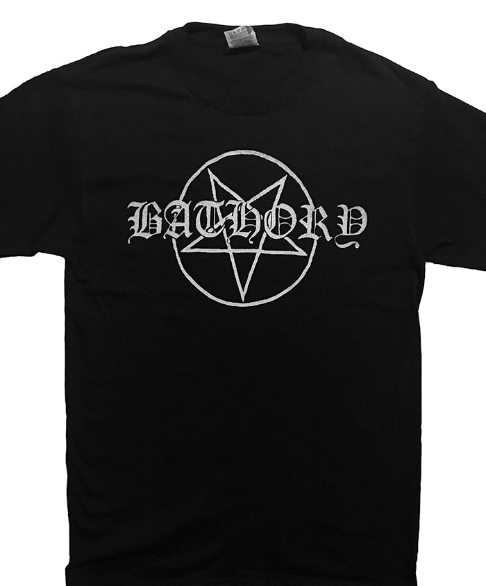 bathory hoodie 1984 logo with penatgram thrash metal metal possessed
