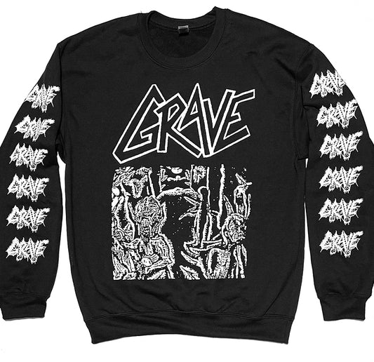 Grave " Anatomia Corporis Humani " Sweatshirt with logo sleeve prints