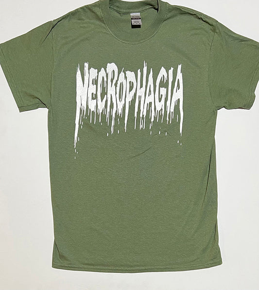 Necrophagia - Green Logo T shirt