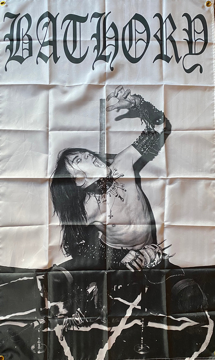 Bathory  Quorthon  satan satanic circle Flag tapestry black metal thrash LP 