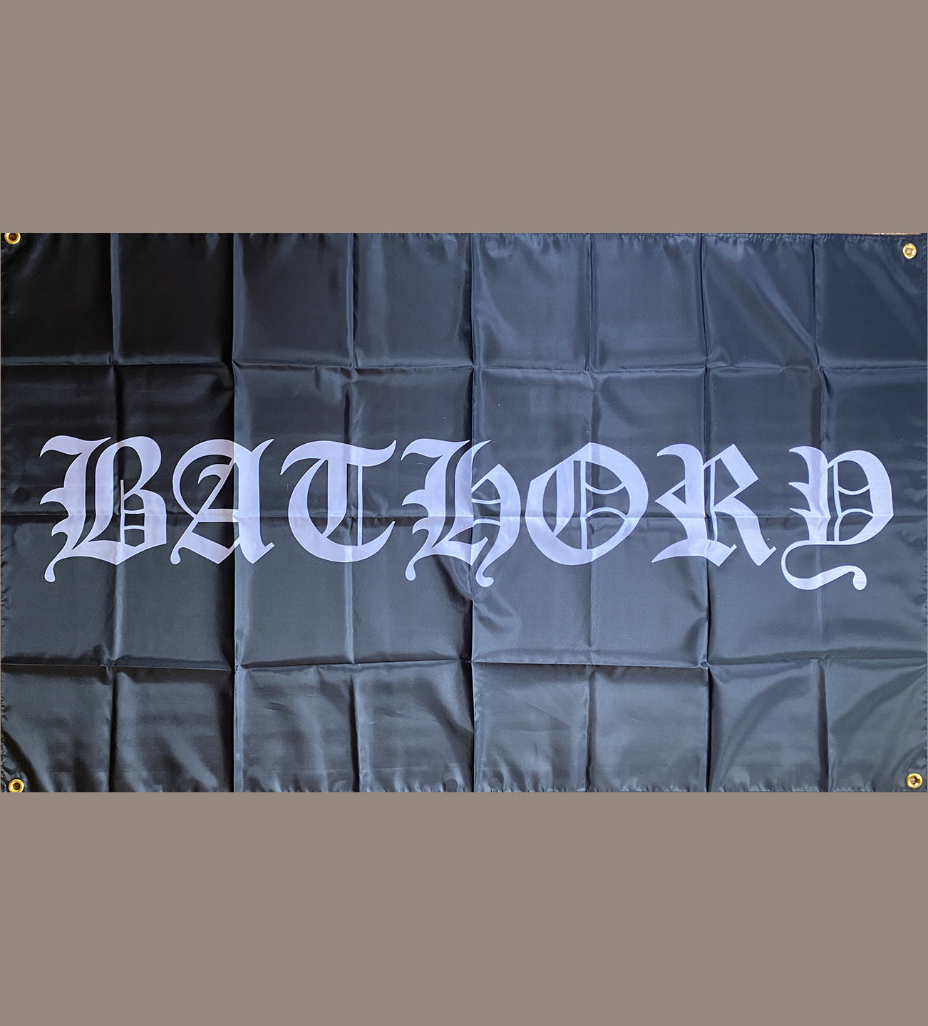 Bathory logo tapestry flag shirt yellow goat satanic thrash black metal
