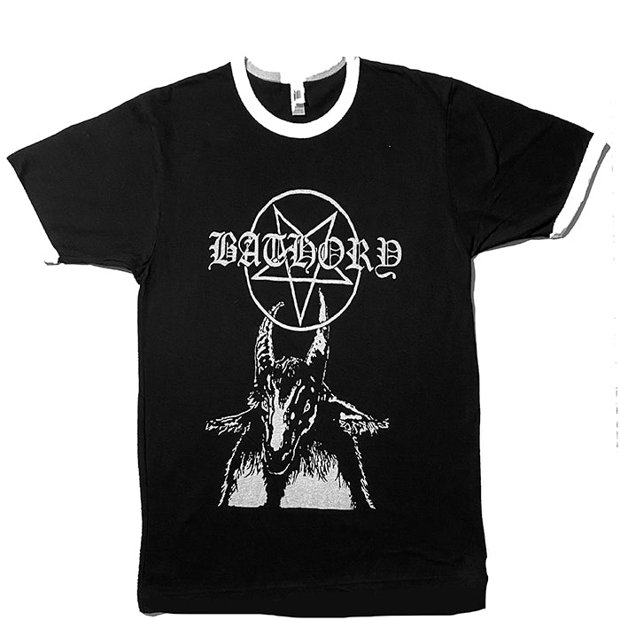 Bathory " Pentagram Goat  " Ringer T shirt