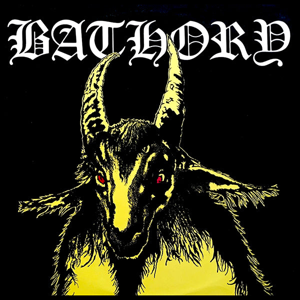 Bathory Under The Sign Of The Black Mark  lp flag banner wall hanging lp thrash metal yellow goat