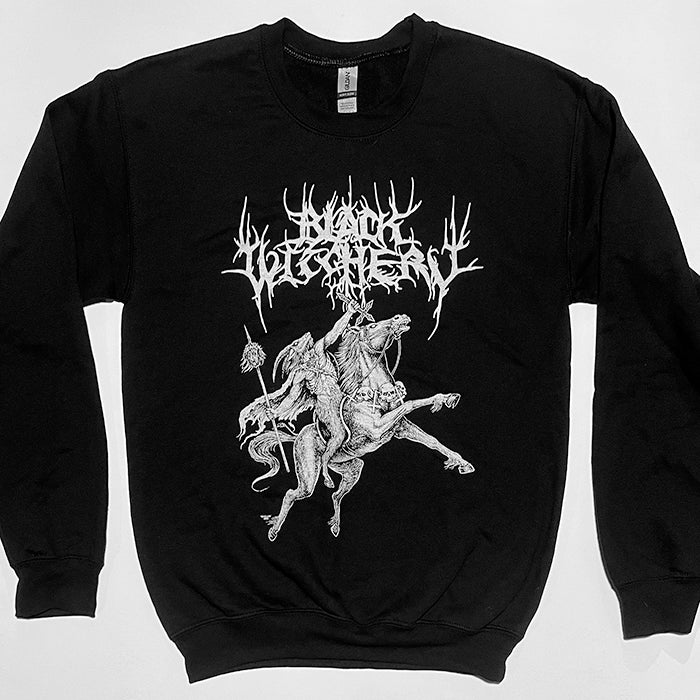 black witchery flag black metal blasphemy sweatshirt fleece pullover tanic halloween Moyen art