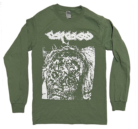 Carcass "Flesh Ripping Sonic Torment " Military Green T shirt long sleeve