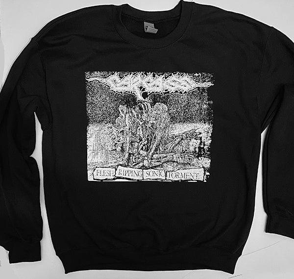Carcass  Flesh Ripping Sonic Torment  fleece sweatshirt demo era artwork