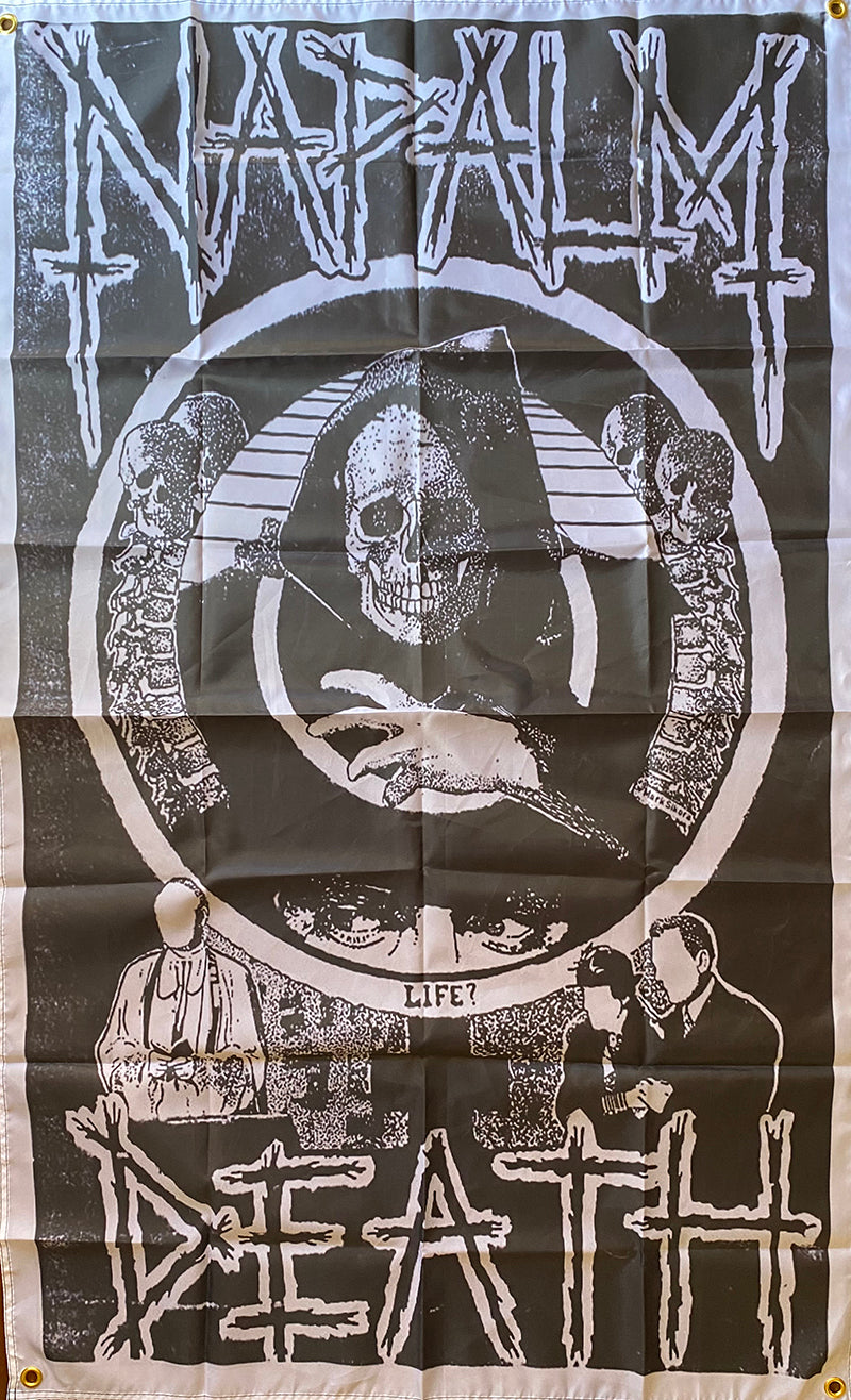 Napalm Death " Life" Flag / Banner / Tapestry DEATH METAL GRINDCORE