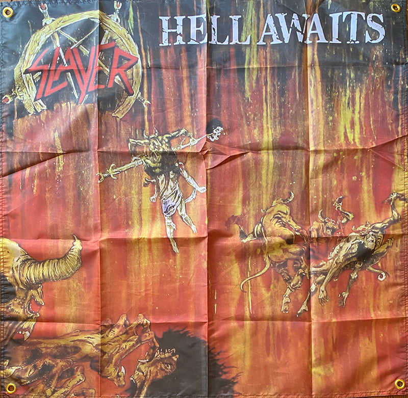 Slayer " Hell Awaits " Flag / Banner / Tapestry